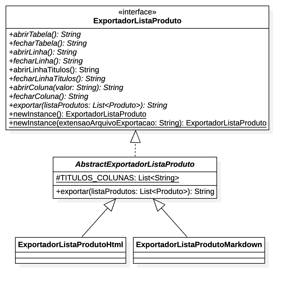 exportador simple factory